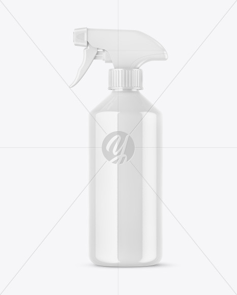 Glossy Spray Bottle Mockup