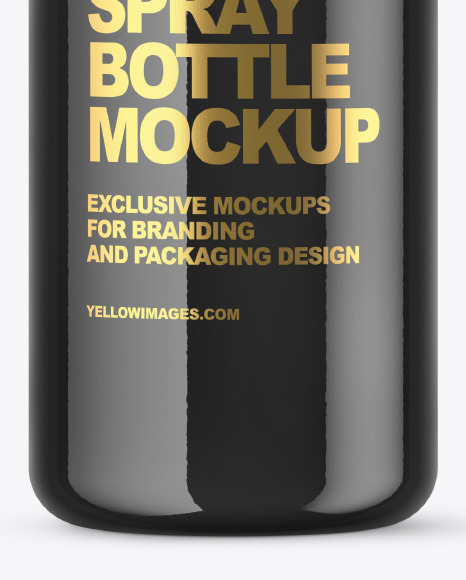 Glossy Spray Bottle Mockup