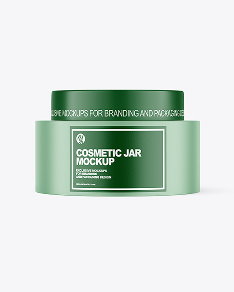 Matte Cosmetic Jar Mockup