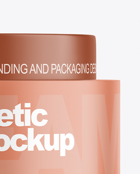 Matte Cosmetic Jar Mockup