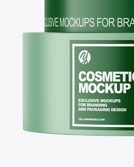 Matte Cosmetic Jar Mockup