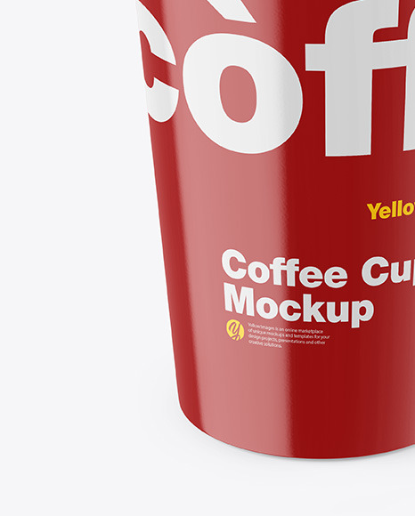 Glossy Coffee Cup Mockup