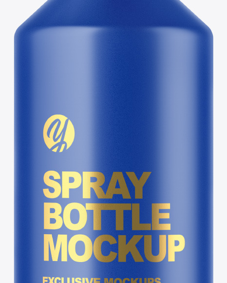 Matte Spray Bottle Mockup