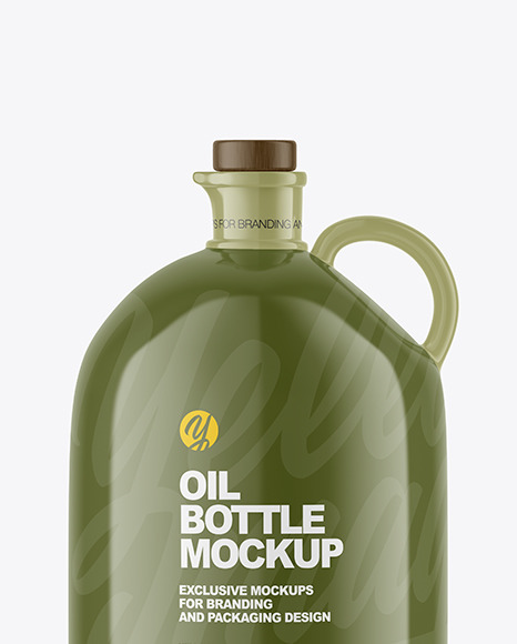 Glossy Oil Bottle Mockup Glossy Oil Bottle Mockup