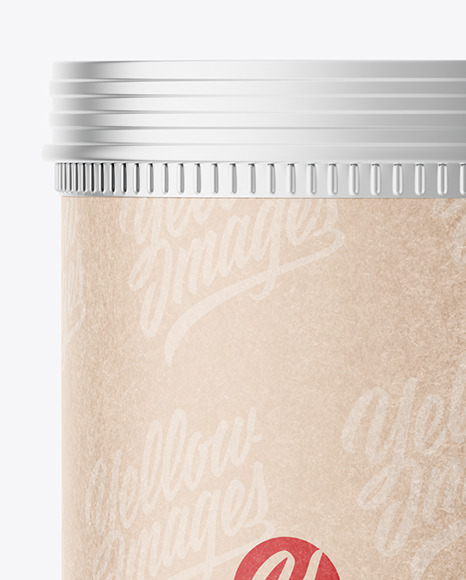 Metallic Jar with Kraft Label Mockup