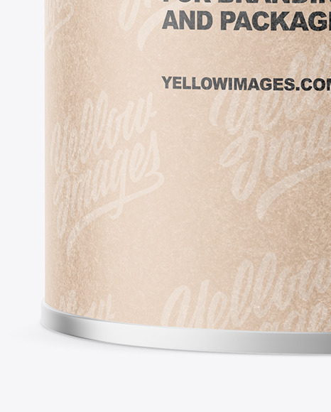 Metallic Jar with Kraft Label Mockup