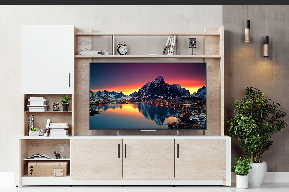 TV Screen In The Interior Mockup