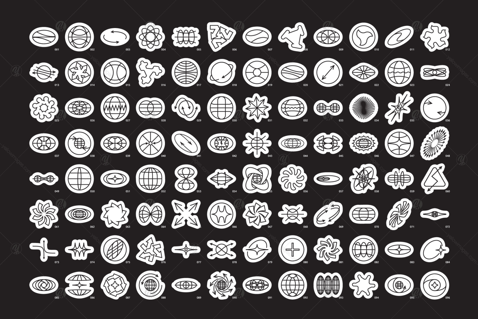 96 Linear Vector Shapes. Part2