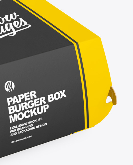 Paper Burger Box Mockup