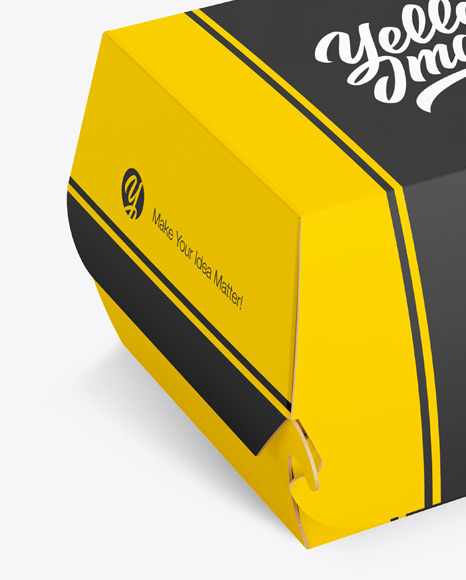 Paper Burger Box Mockup