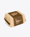 Kraft Burger Box Mockup