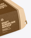 Kraft Burger Box Mockup