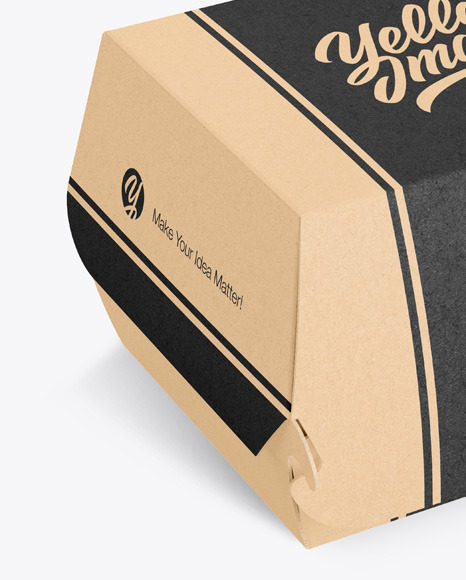 Kraft Burger Box Mockup