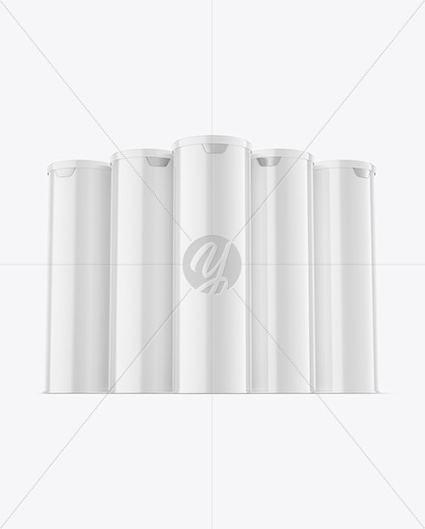 Glossy Plastic Snack Tubes Mockup