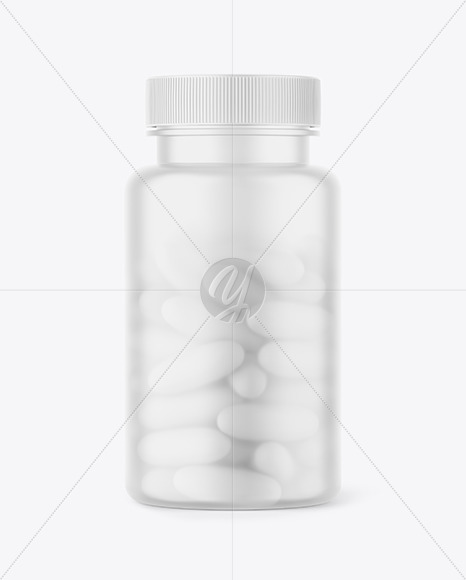 Frosted Pills Jar Mockup