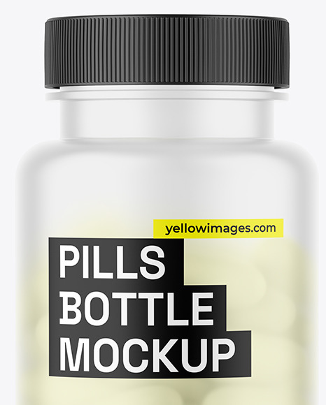 Frosted Pills Jar Mockup