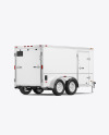 Cargo Trailer Mockup - Back Half Side View