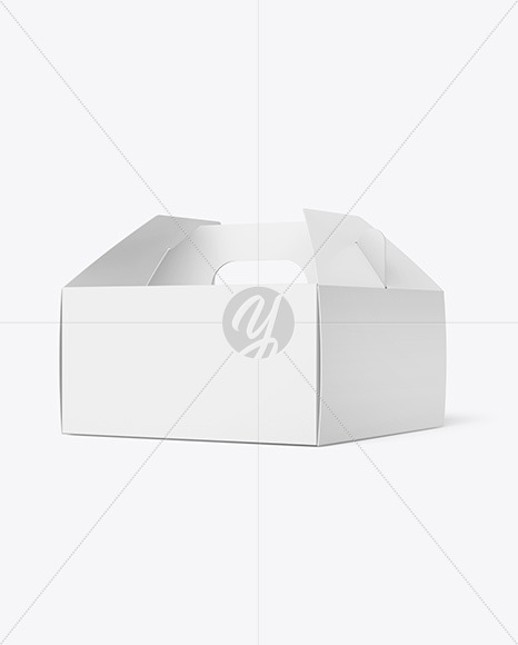 Cardboard Box w/ Handle Mockup