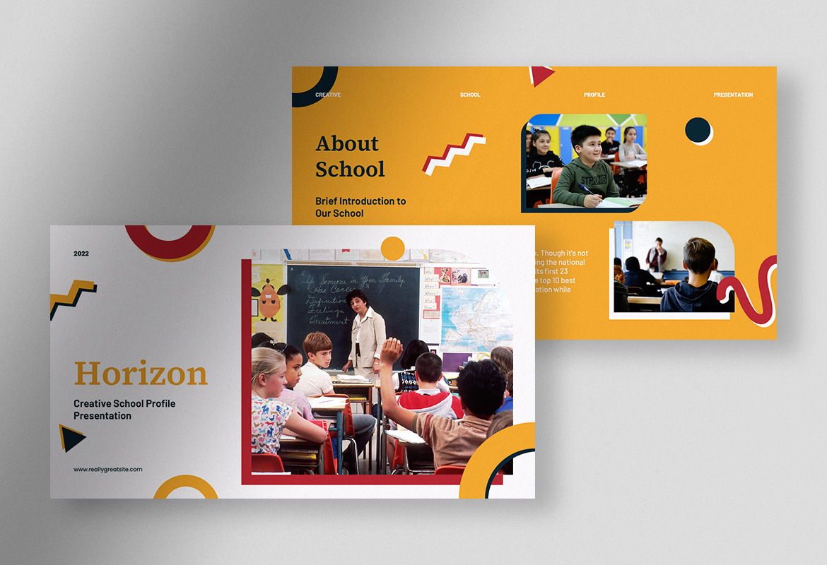 Horizon – Colorful Creative School Profile Presentation Horizon – Colorful Creative School Profile Presentation