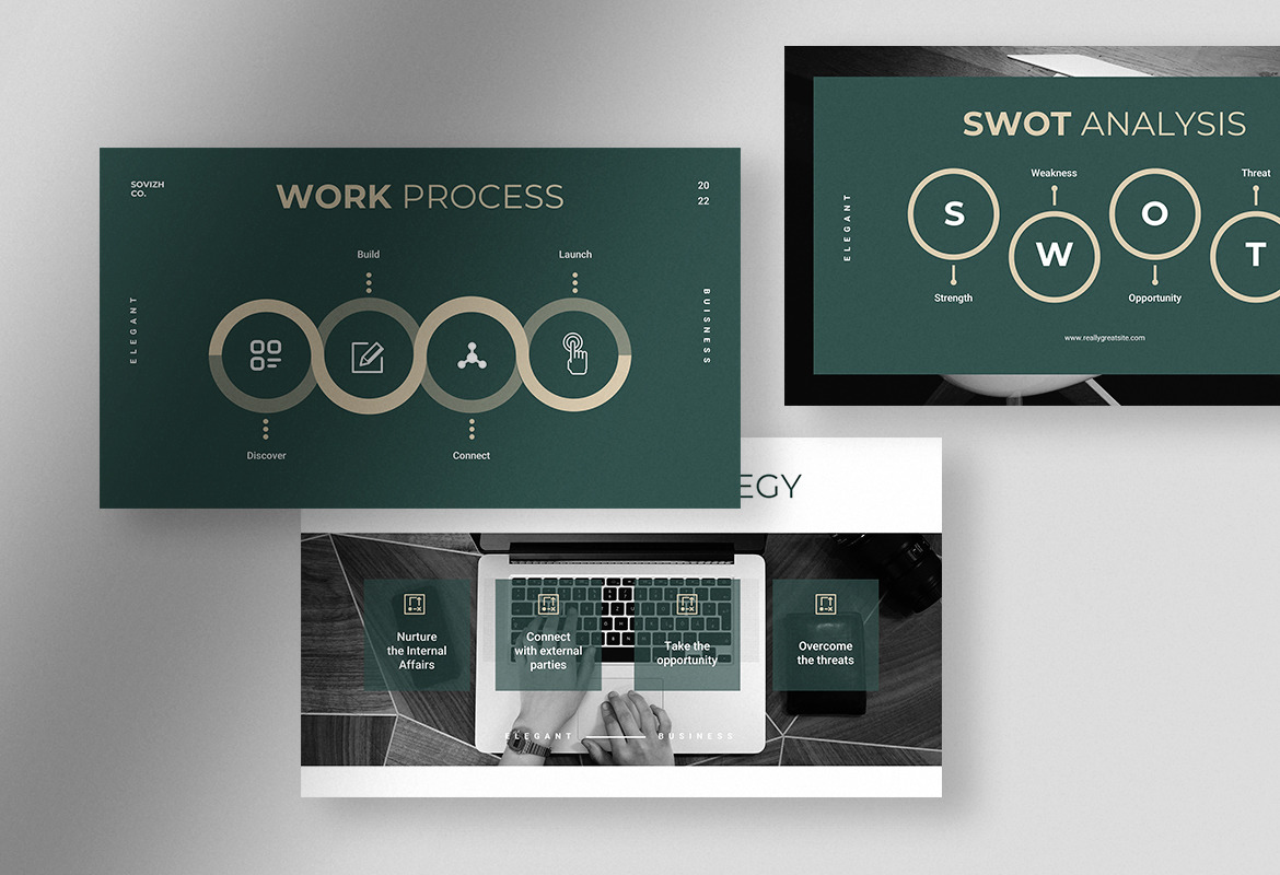 Sovizh - Calming White Green Elegant Business Presentation Sovizh - Calming White Green Elegant Business Presentation