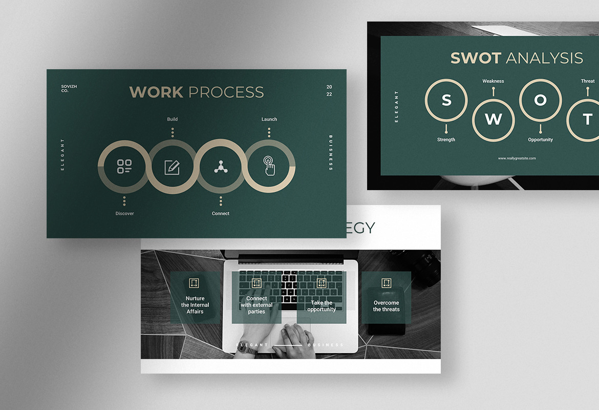 Sovizh - Calming White Green Elegant Business Presentation