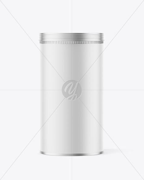 Metallic Jar with Matte Label Mockup