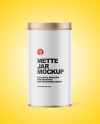 Metallic Jar with Matte Label Mockup