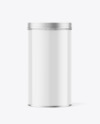 Metallic Jar with Glossy Label Mockup