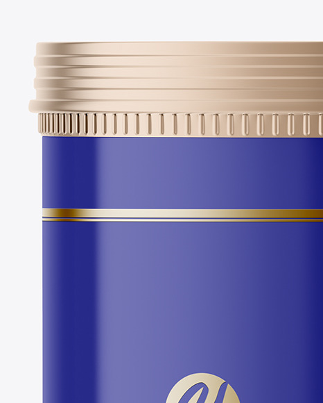 Metallic Jar with Glossy Label Mockup