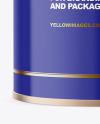 Metallic Jar with Glossy Label Mockup