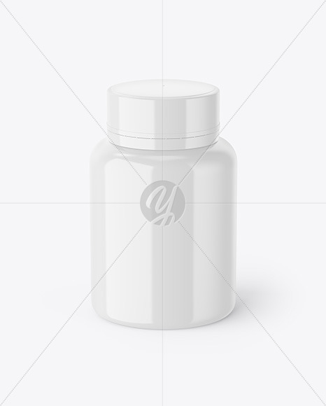 Glossy Pills Bottle Mockup