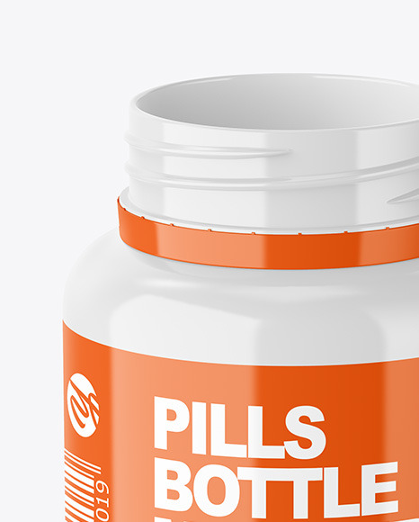 Glossy Pills Bottle Mockup