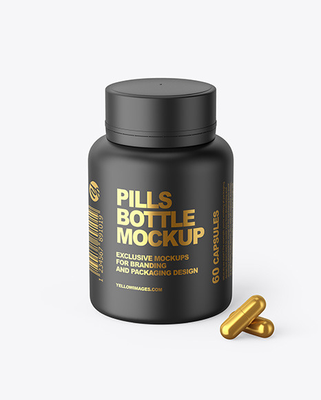 Matte Pills Bottle Mockup