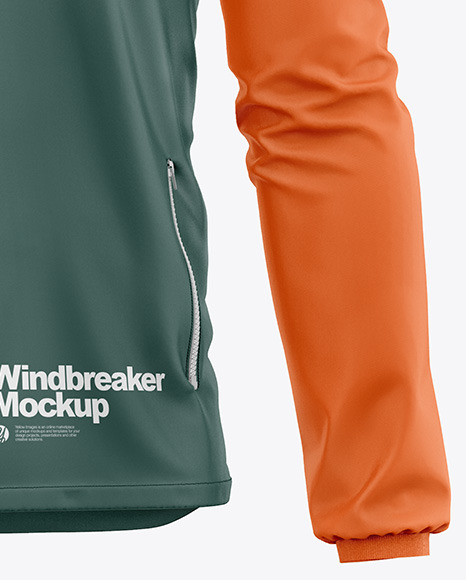 Men's Windbreaker Jacket Mockup - Front View