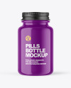 Glossy Plastic Pill Bottle Mockup