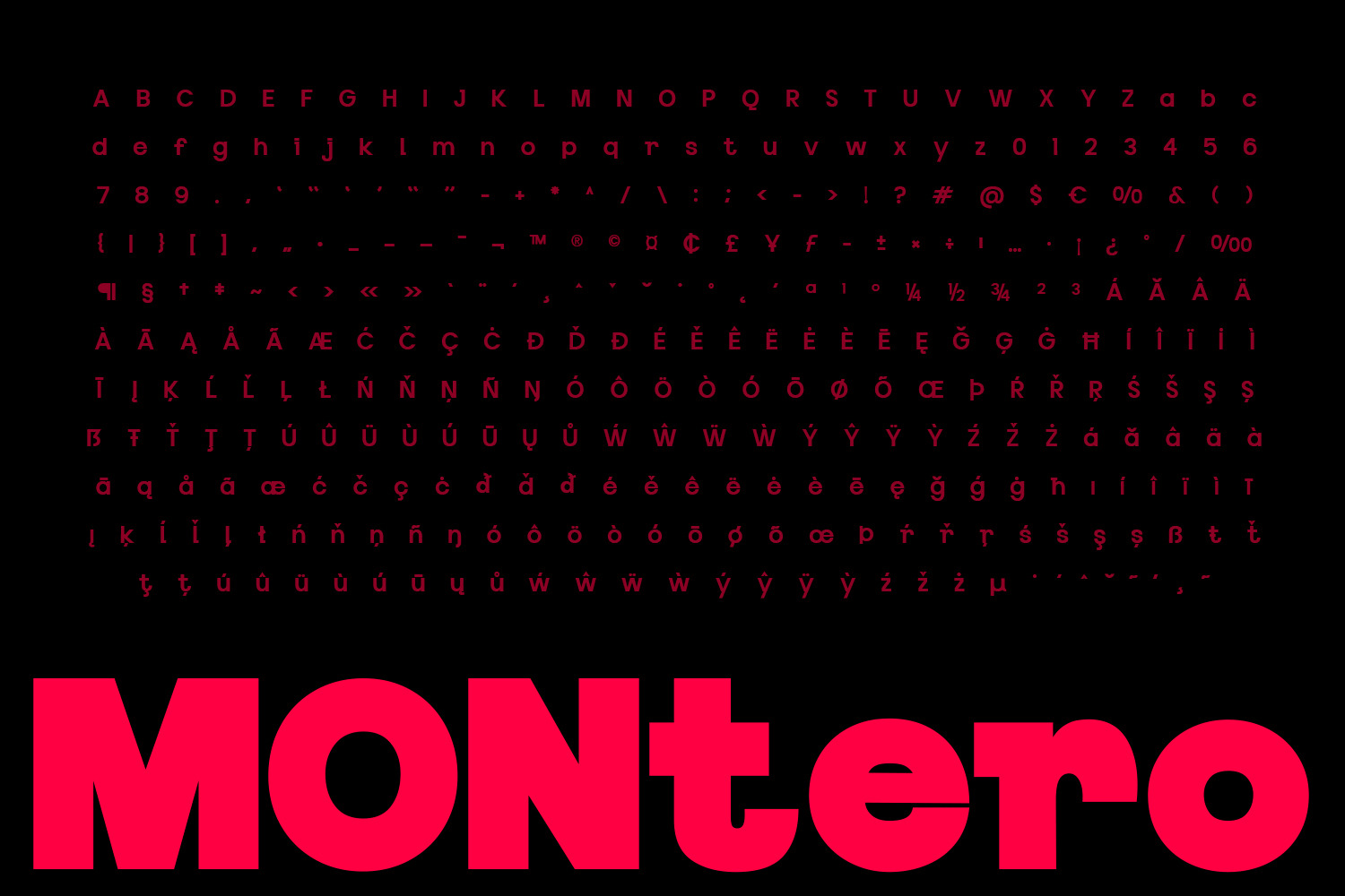 Montero Display Typeface