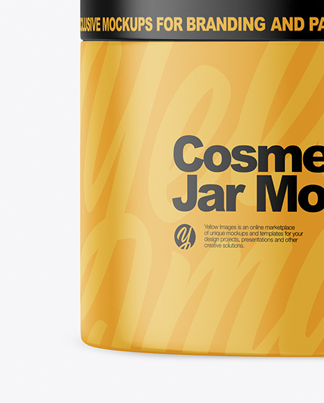 Matte Cosmetic Jar Mockup