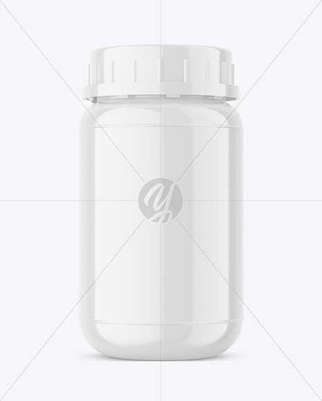 Matte Plastic Pharmacy Jar Mockup