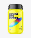 Matte Plastic Pharmacy Jar Mockup