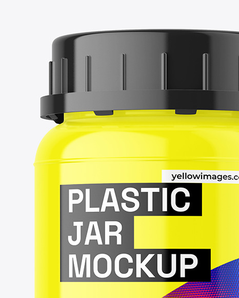 Matte Plastic Pharmacy Jar Mockup