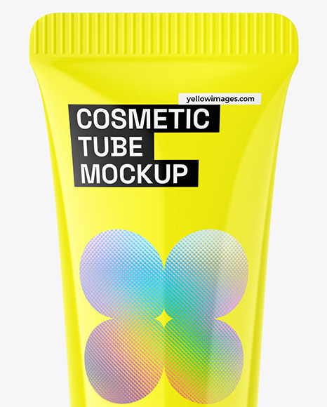 Glossy Cosmetic Tube Mockup