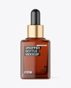 Amber Glass Dropper Bottle Mockup Amber Glass Dropper Bottle Mockup