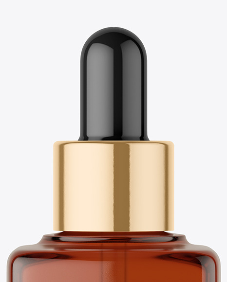 Amber Glass Dropper Bottle Mockup Amber Glass Dropper Bottle Mockup