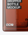 Amber Glass Dropper Bottle Mockup