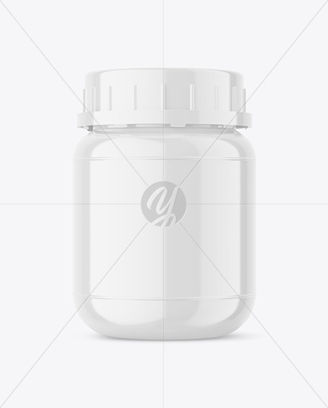 Matte Plastic Pharmacy Jar Mockup