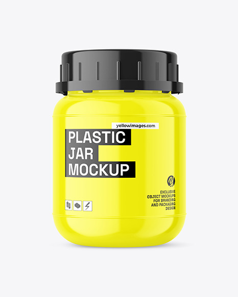 Matte Plastic Pharmacy Jar Mockup - Pill bottle mockup