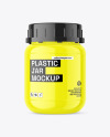 Matte Plastic Pharmacy Jar Mockup