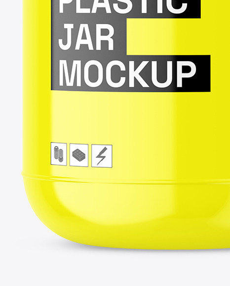 Matte Plastic Pharmacy Jar Mockup