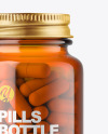 Orange Glass Pills Bottle Mockup