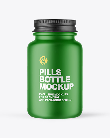 Matte Plastic Pills Bottle Mockup